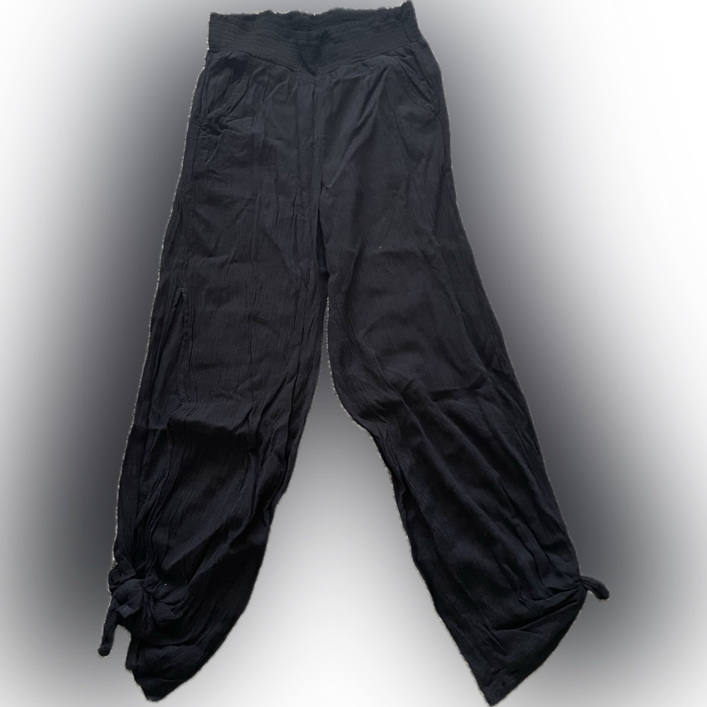 Aerie Black Ankle Tie Pants